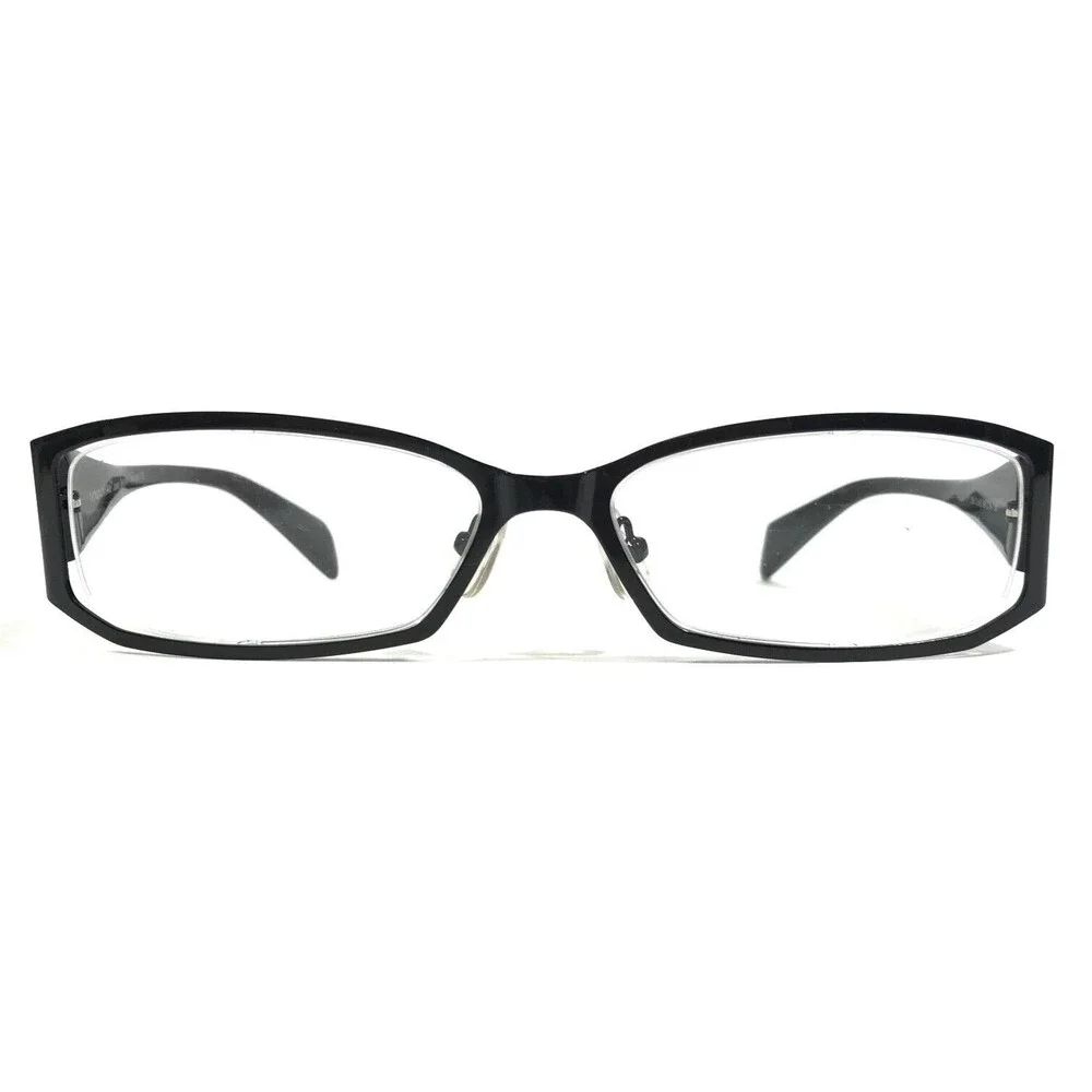 Iyoko-Inyake Eyeglasses Frames IY258 Col.6 Black Rectangular Half Rim 56-16-138